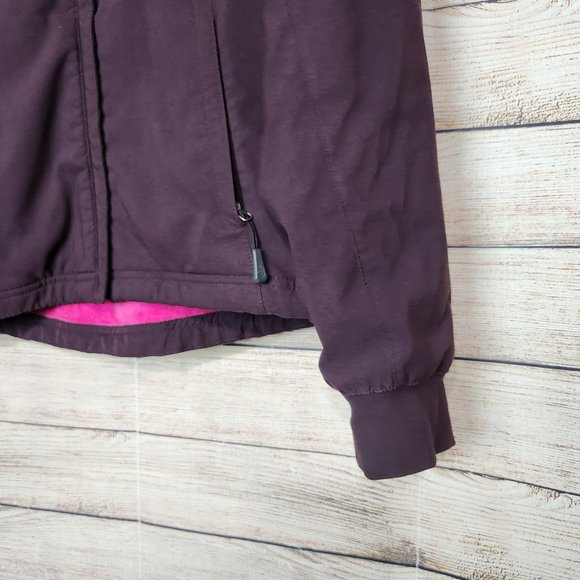 The North Face Womens Purple Pink Fleece Interior Hoodie Jacket Pockets XS/TP - Picture 4 of 16